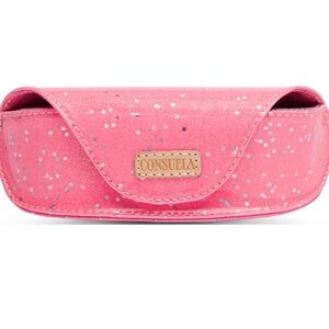 Consuela Pink Glitter Star Sunglass Case